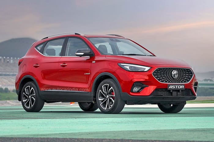 Which is the better petrol-automatic SUV: Kia Seltos or MG Astor MG Astor front quarter